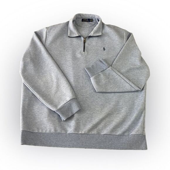 Polo Ralph Lauren Shirt Men’s XXL Blue 1/4 Zip Pullover Long Sleeve Golf Top - Picture 1 of 11